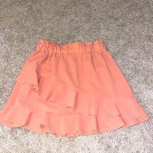 Peach flowy skirt